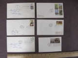 Lot of 6 1980s First Day of Issue Stamp Covers including George Mason, Whitney Moore Young, Savings