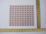 Full Sheet of 100 1932 3-cent NRA National Recovery Act US Postage Stamps, Scott #732