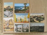 Lot of California postcards, including one Japanese Tea Garden in Pacific Grove postmarked 1919.
