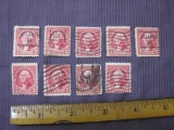 Lot of canceled 1932 2 cent George Washington US postage stamps, #707