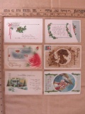 Six Christmas postcards from the early 20th Century.