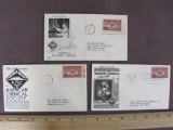 Lot of 3 First Day of Issue covers, all postmarked Sept. 4, 1951 and bearing a 3 cent American