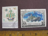 Block of 6 unused 1989 Russia/Soviet Union post Russian Admirals postage stamps