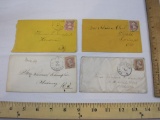 Four 1800s Postmarked Envelopes