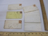 Lot of 1800s Postmarked Envelopes and Letter