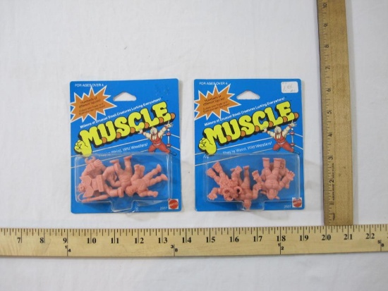 Two Sealed Packages of MUSCLE (Millions of Unusual Small Creatures Lurking Everywhere) Figures, 1983