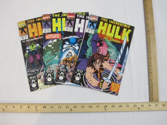 Four The Incredible Hulk Comic Books Nos. 380-383, April-July 1991, Marvel Comics, 8 oz
