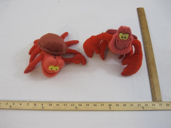 Two Sebastian (The Little Mermaid) Plush Toys, McDonalds 1997 & Mattel, 8 oz