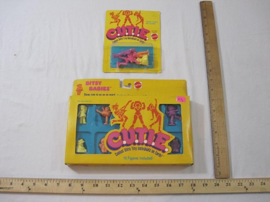 Two Sealed Packages of CUTIE (Coolest Ultra Tiny Individuals on Earth) Figures, 1986 Mattel, 7 oz