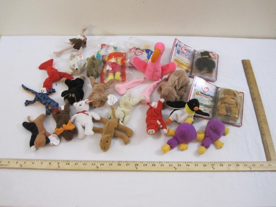 Large Lot of TY Beanie Babies and Teenie Beanie Babies, 1 lb 12 oz