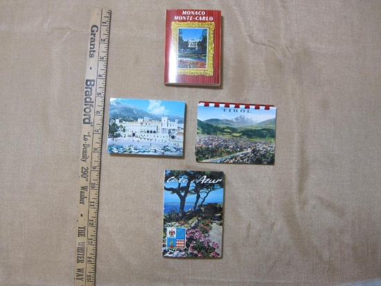 Lot of 4 small European souvenir color photo booklets: 3 accordion-style ( Cote d'Azur and 2