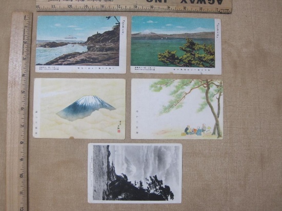 Lot of 5 early 1900s Japan postcards