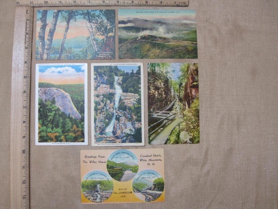 Lot of 6 New Hampshire postcards, most of the White Moutains.