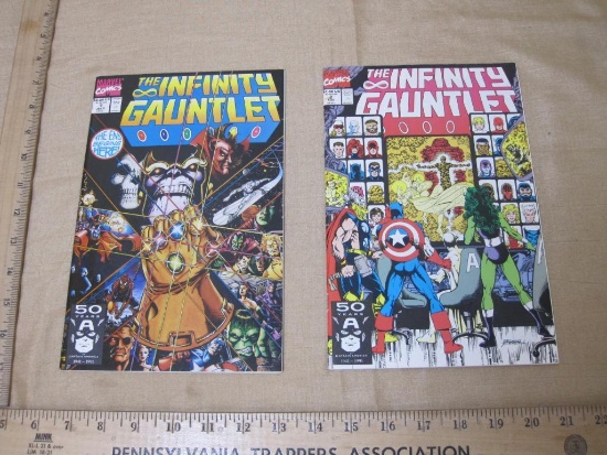 Infinity Gauntlet Comic Books, Vol 1 and 2, 1991