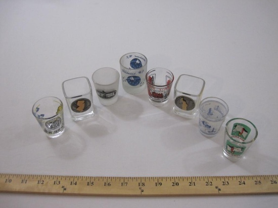 8 Shot Glasses from New York and New Jersey, 1 lbs 14 oz