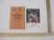 Two Vintage Sports Booklets including AAA Baseball League Hoolulu Park HI 1944 Game Program and Is