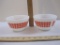 Two Vintage PYREX New Dots Pattern 1 1/2 Pt Mixing Bowls, 2 lbs