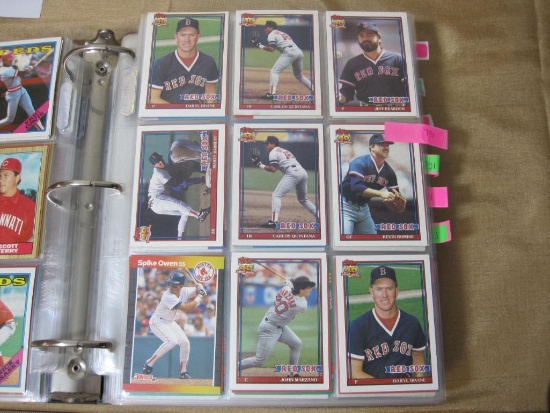 Assorted Topps and Donruss Red Sox baseball cards includes, Daryl Irvine , Roger Clemens, Larry