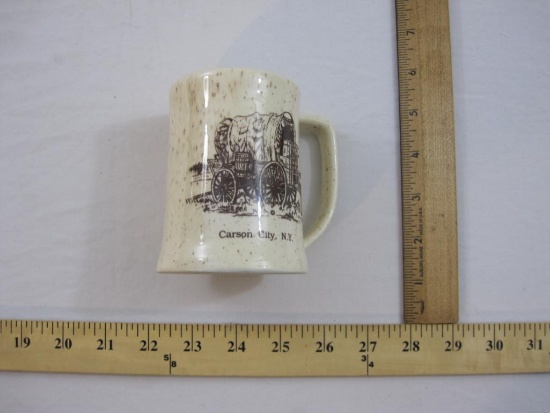 Carson City NY Pioneer Wagon Ceramic Mug, 8 oz