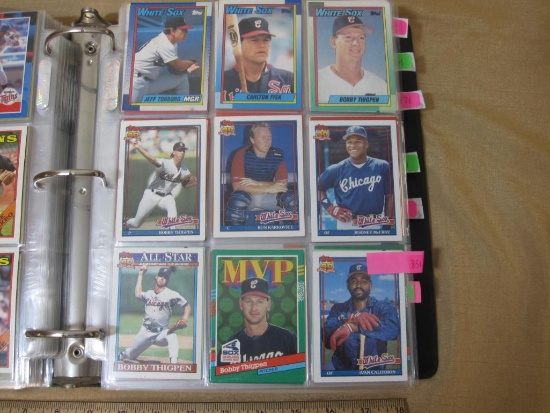 Assorted Topps White Sox baseball cards, includes Bobby Thigpen, Barry Jones , Jim Fregosi