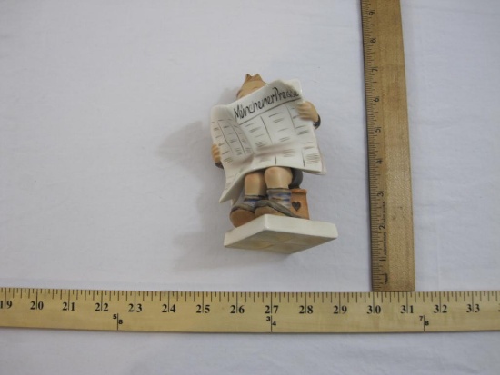 Vintage Latest News Ceramic Hummel Figure #184, Goebel, 9 oz
