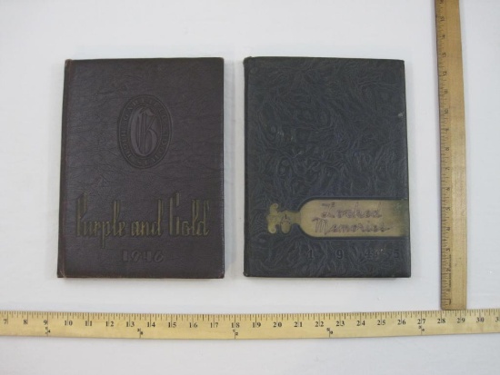 Two Vintage Garfield High School (Garfield NJ) Yearbooks 1945 & 1946, 3 lbs