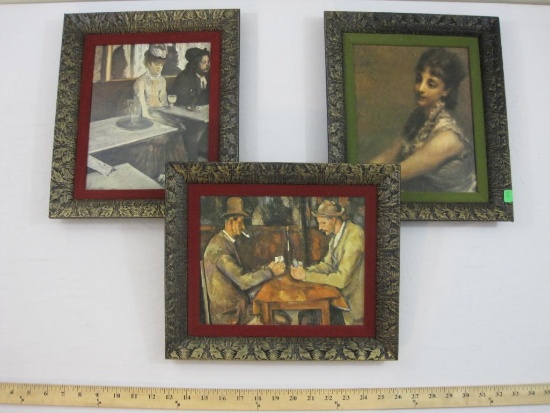 Three Vintage Paintings in Unique Wooden Frames, 2 lbs 8 oz