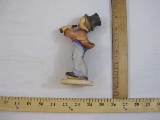 Vintage Ceramic Figurine, Boy with Horn, made in Occupied Japan, 5 oz