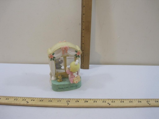 Precious Moments Snowy Window Porcelain Figure, 2003 Enesco, 1 lb 10 oz