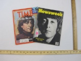Two John Lennon Magazines from December 22, 1980 including Newsweek and Time, both issues