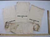 Three Central Counties Bank PA Bank Bags and unmarked belt pouch, 10 oz