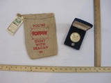 Two Ronald Reagan Collectible Items including You're Poppin' Right with Reagan '84 Burlap Bag and