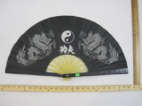 Vintage Asian Dragon and Yin Yang Fan, 5 oz