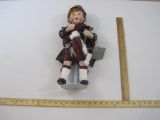 Scott Porcelain Doll on Display Stand, The Danbury Mint, 1993, 2 lbs 1 oz