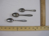 Three Vintage Hotel Spoons from Hotel Crillon and Hampshire House, 2 oz