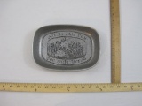 Pewter Religious Bread Plate 