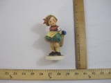 Artist Signed Bashful Ceramic Hummel Figure, Goebel, signed by Master Painter Brigitte Leipold, 5 oz