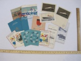 Lot of 1950s Cruise Pamphlets from RMS Queen Mary Cruise Ship, Cunard White Star Cruise Lines, 10 oz