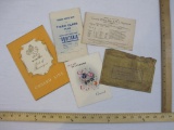 Lot of 1950s Cruise Pamphlets and Passenger Lists for RMS Mauretania and RMS Aquitania Cruise Ships,