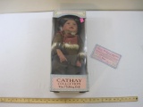 Tiponya Native American Vinyl Talking Doll, Cathay Collection, in original box with certificate of
