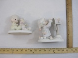 Two Precious Moments Porcelain Figurines including The Greatest Gift is a Friend 1987 and I'm