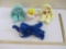Four TY Beanie Buddies including Eggbert, Mother, Ariel, and Peanut, all tags included and attached,