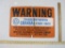 Warning Transcontinental Coaxial Cable Route Vintage Metal Sign, American Telephone & Telegraph