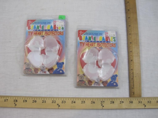 Two Unopened Packages of Beanie Babies Official TY Heart Protectors, 10/pack, 6 oz