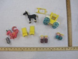 Vintage 1970s Fisher Price Little People King and Queen, Chariot, Dragon and Knight, 10 oz