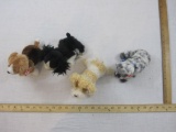 Four Dog TY Beanie Babies including Frisco, Side-Kick, Scrappy, and Frolic, all tags included and