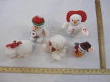 Five Winter TY Beanie Babies including Stockings, Merrybelle, Chillin', Frostiness, and Icicles
