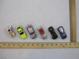 Six Hot Wheels Cars from 1970s-90s including Bug n Taxi, Klausner, Getty and more, 9 oz