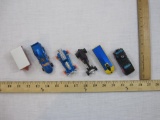 Six Hot Wheels and Matchbox Cars from 1970s-1990s including Solar Eagle, Pop-up camper and more, 9