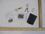 Lot of Assorted Key Chains and Holders including Mikasa, keys, and more, 4 oz